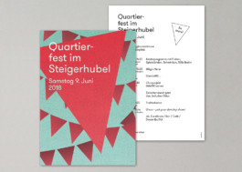 Quartierfest Steigerhubel, Flyer